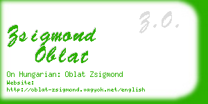 zsigmond oblat business card